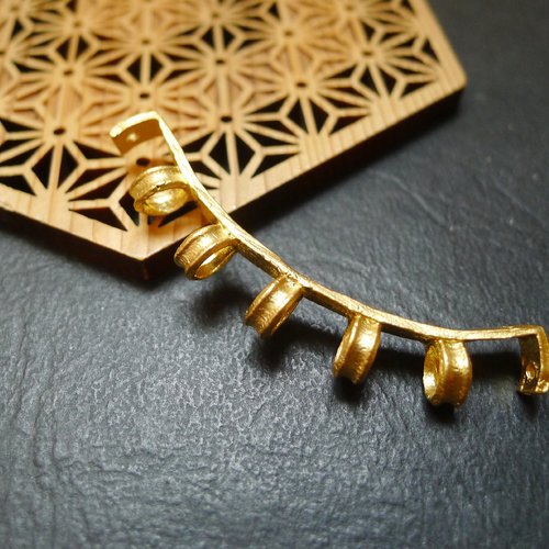 Connecteur anneaux tube, doré mat, 8x50mm