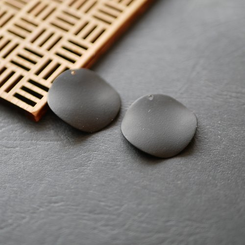 X2 pendentif sequin rond noir 25mm