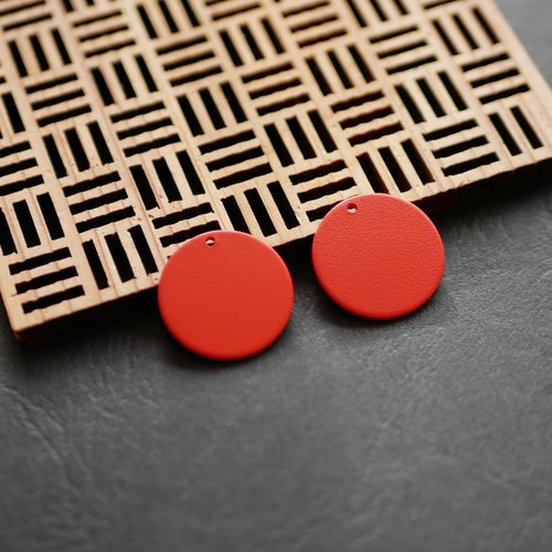 X2 beloque sequin rond , orange , 20mm