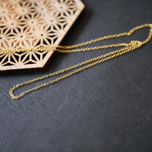 3 mètres de chaîne doré, bracelet de cheville, fournitures pour collier, chaîne fine doré pour bijoux. mailles de 0,5x1,5x2mm