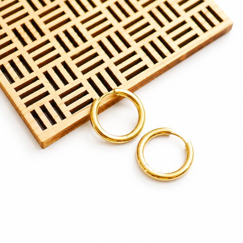 Créoles dorées acier inoxydable 201 résistantes à l’eau. plaqué or pvd. boucles d’oreilles minimalistes 20 mm