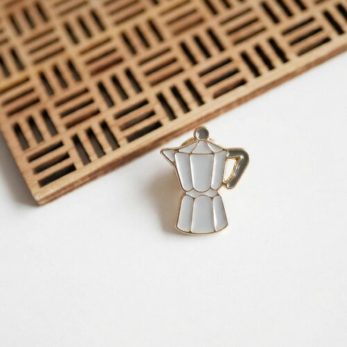 Pin's en émail cafetière italienne, pins à bouton des années 90, tasse de café moka, 20x25mm