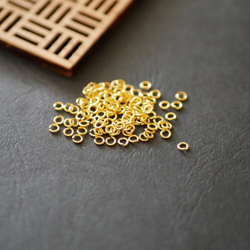 300 anneaux de jonction ronds doré, anneau ouvert pour création de bijoux,anneaux brisés, 3mm
