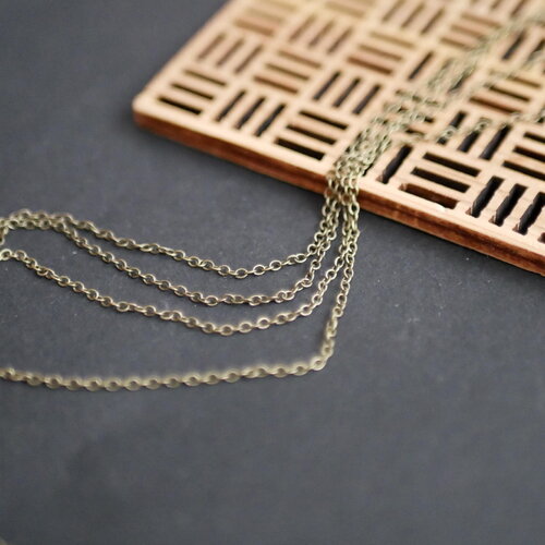 3 mètres de chaîne bronze, fournitures pour collier bracelet de cheville, chaîne fine pour bijoux. mailles de 0,5x1,5x2mm