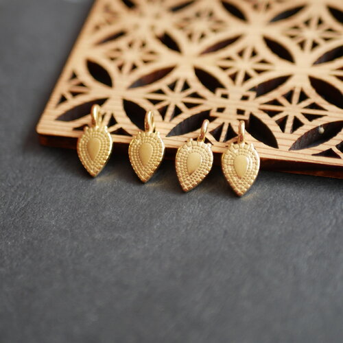 X4 pendentif goutte en acier inoxydable 304 doré,fourniture bijou en acier inoxydable 304,breloque en forme de larme. 9x18mm