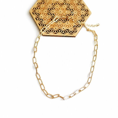 Collier chaîne dorée minimaliste. 40 cm et chaîne de rallonge 5 cm. bijou tendance femme