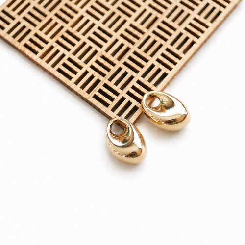 X2 pendentif acier inoxydable 16x25 mm. forme goutte dorée. apprêt bijouterie. résistant et hypoallergénique