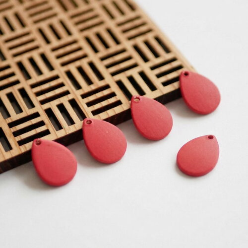 Sequin goutte rose framboise mat. lot de 5 pièces, 10 x 15 mm, métal sans nickel ni plomb