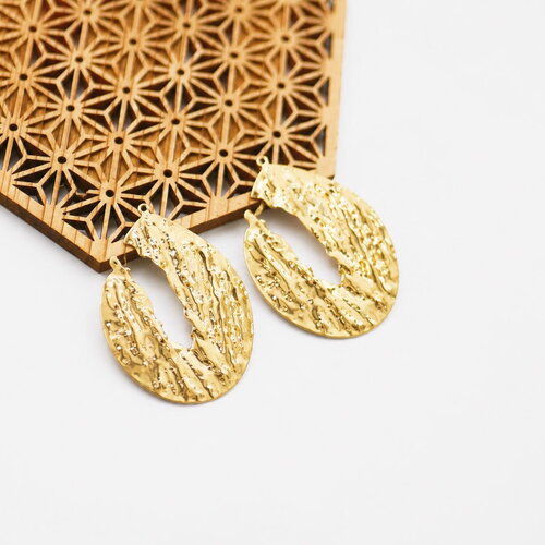 X2 pendentif grande goutte en laiton doré, pendentifs gouttes navettes, pour fabrication de bijoux, 30x42mm