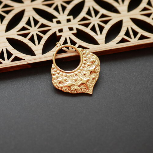 Pendentif goutte en acier inoxydable, fourniture bijou en acier inoxydable 304, 24x29mm