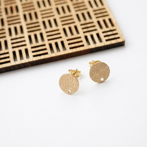 Boucles d'oreilles rondes doré à paillette, puces d'oreilles à paillettes, accessoire de boucle d'oreille, plateau 12mm
