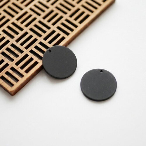 2 pendentifs ronds noirs 20mm, breloques de couleur noire en métal pour bijoux faits main