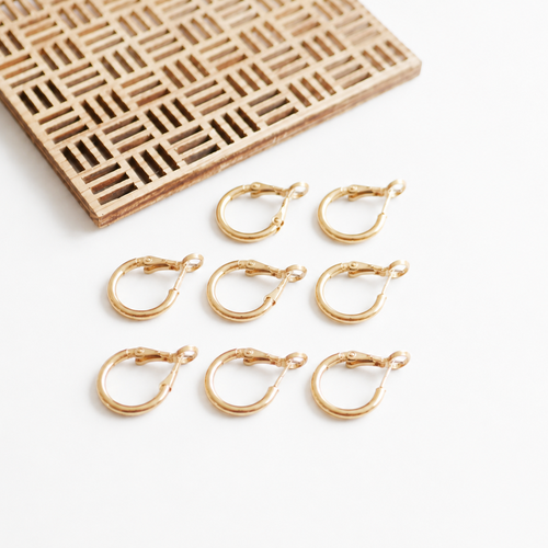 5 paires de créoles rondes dorées, boucles d'oreilles rondes, clous d'oreilles 16mm