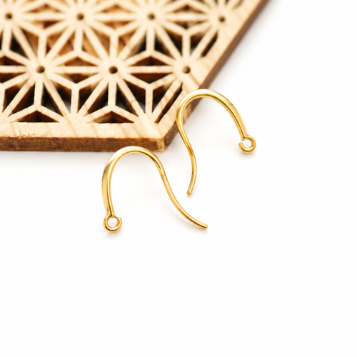 Supports de boucles d'oreilles crochet doré 10x15 mm