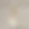 Lustre bois flotté abat jour scandinave jaune gris 30 cm