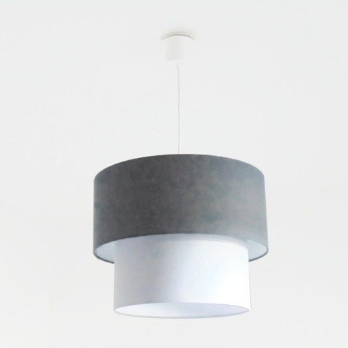 Suspension Double Abat Jour Gris Anthracite Gris Clair Un Grand Marche