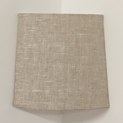 Applique murale d’angle trapèze en lin naturel – luminaire mural design scandinave bohème japandi salon chambre couloir escalier