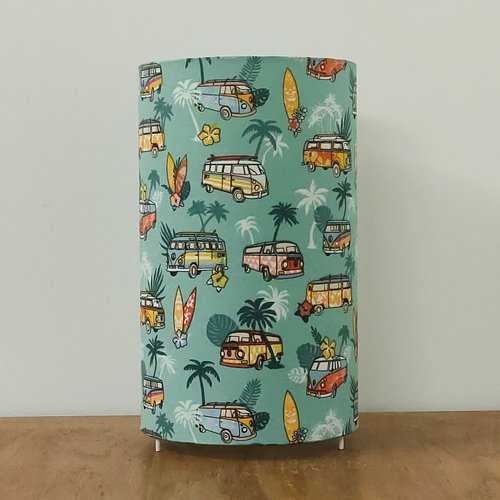 Lampe surf hawaï turquoise – luminaire déco bord de mer & tropical – veilleuse esprit vacances chambre enfant ou ado