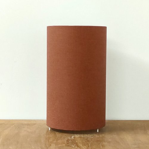 Lampe tube terracotta effet textile déco bohème méditerranéenne lampe de chevet et d’ambiance artisanale française