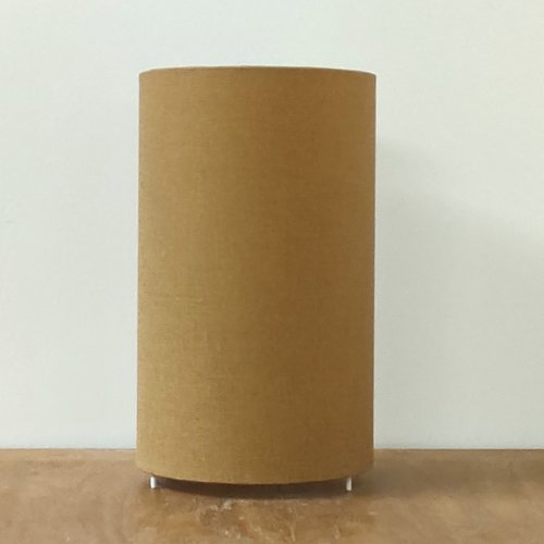 Lampe tube ocre effet textile déco bohème vintage lampe de chevet et d’ambiance artisanale française