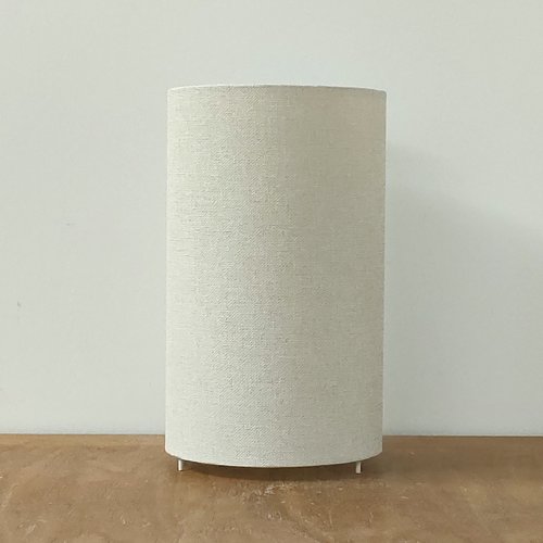 Lampe tube écru effet textile déco scandinave bohème lampe de chevet et d’ambiance artisanale française