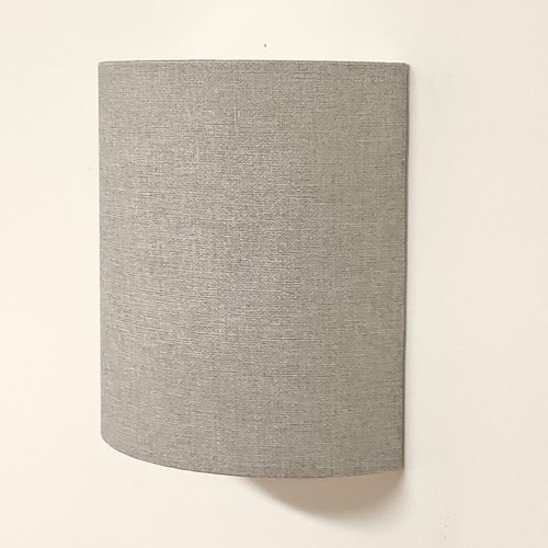 Applique murale gris clair effet textile, luminaire déco artisanal, style scandinave, naturel, minimaliste, chambre & salon
