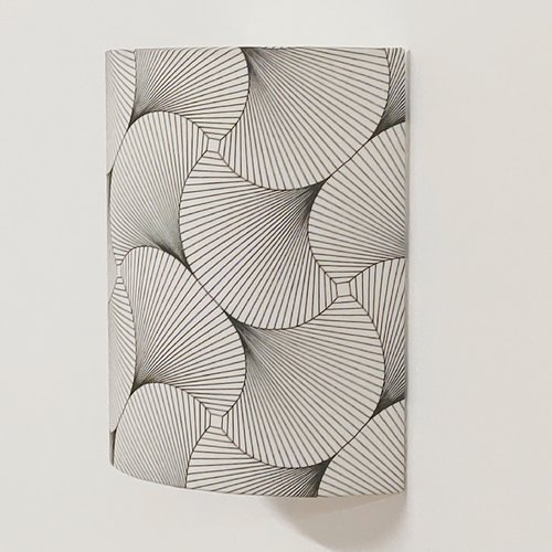Applique murale géométrique noir & blanc – lampe murale design, déco moderne, luminaire graphique, idée cadeau
