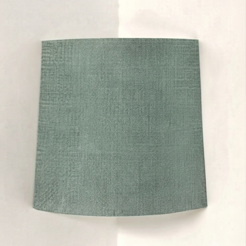 Applique murale d’angle trapèze vert kaki effet textile – luminaire mural design, déco naturelle, bohème, japandi, contemporaine