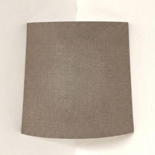 Applique murale d’angle trapèze taupe effet textile – luminaire mural design, déco moderne, scandinave, japandi, bohème