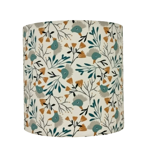Applique d'angle fleurs et oiseaux - luminaire mural nature et poétique - décoration artisanale française pour salon et chambre cosy