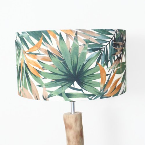 Abat-jour feuilles de palmier exotiques – décoration tropicale chic, luminaire salon chambre, ambiance végétale et dépaysante