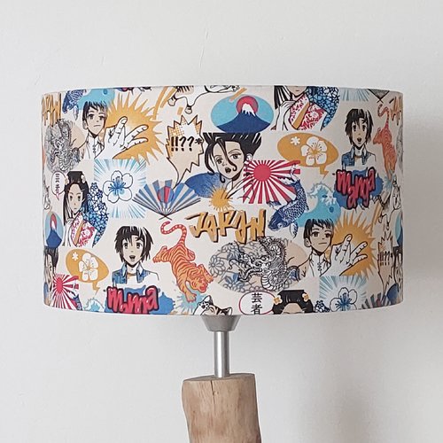Abat-jour manga japonais – déco ado, gaming, japon, pop culture, chambre, bureau, lampe de chevet, suspension, idée cadeau