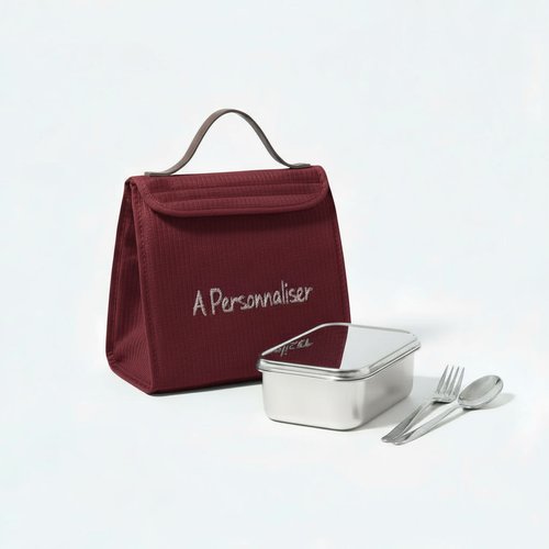 Glaciere isotherme en velours bordeaux