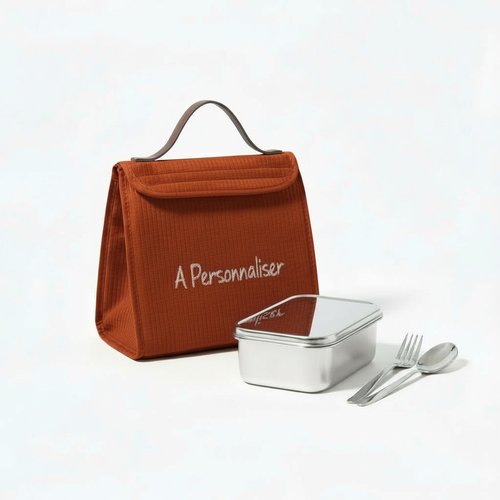 Glaciere isotherme en velours terracota