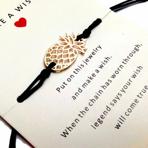 Bracelet porte-bonheur en coton coloré pour femme, carte de Press, perle de  cuivre, réglable, fait