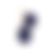 Boucles d'oreilles cuir indigo femme