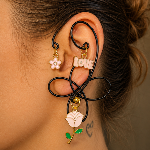 Manchettes d'oreilles fleur