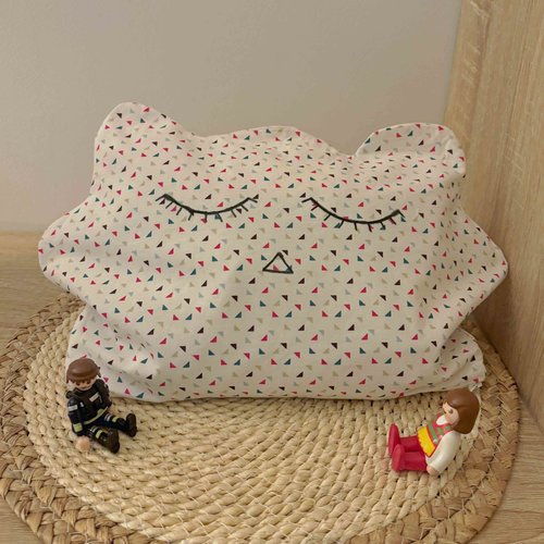 Reserve - sac de rangement pour pyjama,  range doudou  , en forme de nuage pour enfant ou bébé