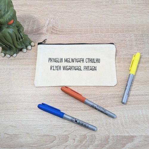 Trousse en coton, citation de cthulhu de h.p. lovecraft