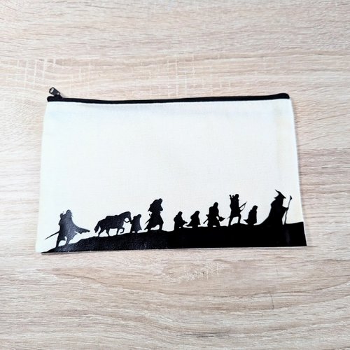 Trousse seigneur des anneaux la communauté sda lotr, coton, artisanale