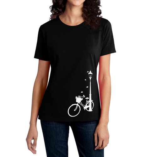 Vélo dans la ville t-shirt femme manches courtes