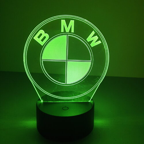 Veilleuse lampe 3d en acrylique inspirée bmw - une idée cadeau originale !
