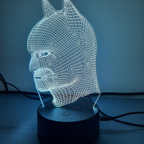 Veilleuse lampe 3d en acrylique inspiré  de batman - une idée cadeau originale !