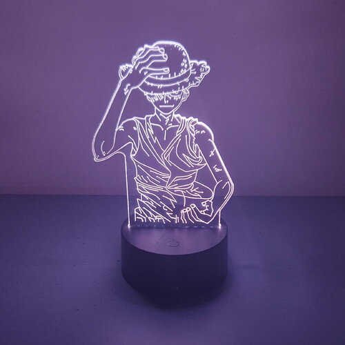 Veilleuse lampe 3d en acrylique inspiré de one piece - idée cadeau originale !