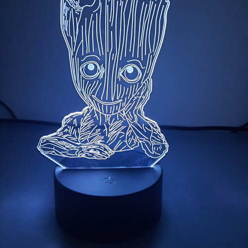 Veilleuse lampe 3d motif groot - une idée cadeau originale !