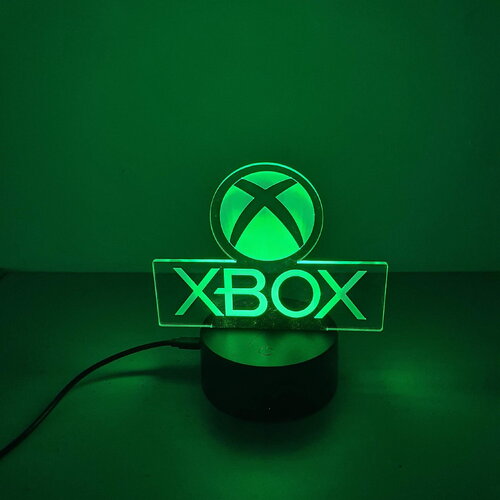 Veilleuse lampe 3d en acrylique inspiré de x box - une idée cadeau originale !