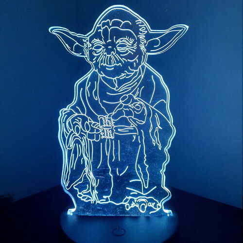 Veilleuse lampe 3d maître yoda - une idée cadeau originale !