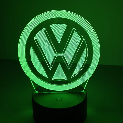 Veilleuse lampe 3d en acrylique inspiré  de volkswagen - une idée cadeau originale !
