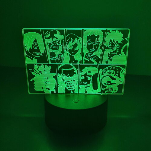 Veilleuse lampe 3d en acrylique inspiré des personnage de one piece - une idée cadeau originale !