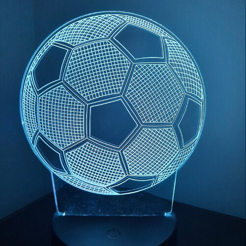 Veilleuse lampe 3d ballon de football - une idée cadeau originale !